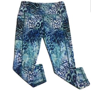Constantly Varied Gear Blue and White Patterned Leggings